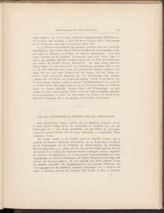 VIII. Das astronomische Institut und die Sternwarte.