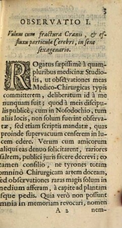 Observationum medico-chirurgicarum Sylloge