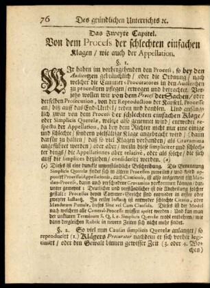 Das Zweyte Capitel.