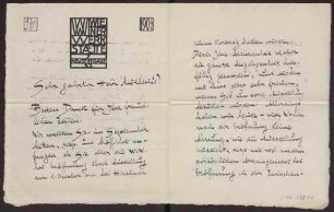 Schreiben an Hermann Muthesius (Brief)