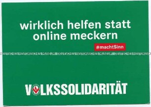 Werbepostkarte der Volkssolidarität Berlin
