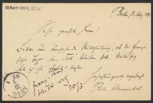 Brief an B. Schott's Söhne : 18.03.1893