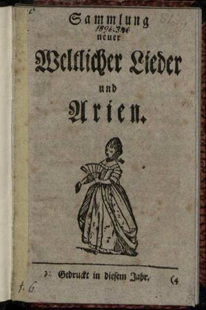 Sammlung neuer Weltlicher Lieder und Arien