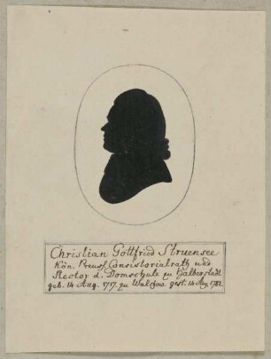Bildnis des Christian Gottfried Struensee