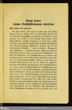 Nicht jeder Kann Geschäftsmann werden