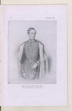 Kaiser Franz Josef im Jahre 1848