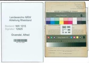 Entnazifizierung Alfred Gruendel , geb. 17.12.1885 ()