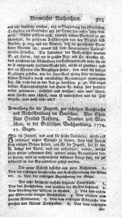 Anweisung für die Jugend, zur richtigen Aussprache und Rechtschreibung im Deutschen.