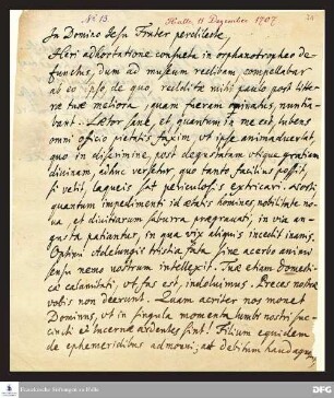 Brief von August Hermann Francke an Gottfried Vockerodt.
