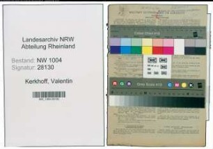 Entnazifizierung Valentin Kerkhoff , geb. 21.07.1911 (Bote)