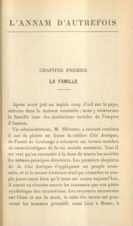 Chapitre premier. La famille