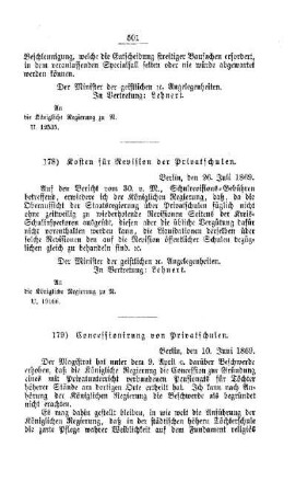 Kosten für Revision der Privatschulen : [V. Elementarschulwesen]