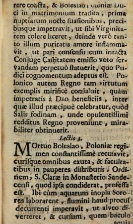 Lectiones Propriae Cum Oratione In Festo B. Cunegundis Ordinis S. Clarae, Die 27. Julij