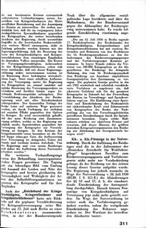 „Reichsbund der Kriegsbeschädigten, Kriegsteilnehmer und Kriegshinterbliebenen“ , Reichskonferenz Berlin [Kriegsbeschädigten- und Kriegshinterbliebenenfürsorge ]