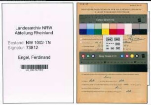 Entnazifizierung Ferdinand Engel , geb. 10.06.1905 (Spediteur)