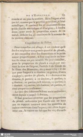 Coupellation du Billon