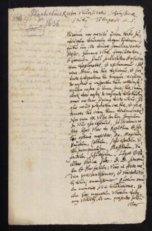 Parentation und Todesanzeige des Prof. Dr. med. Johann Plachetius, 1635, 1636.