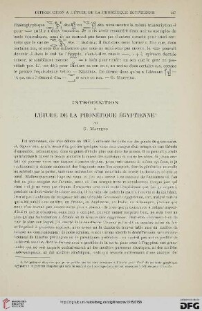37: Introduction à l'étude de la phonétique égyptienne, [1]