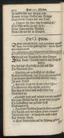 Der CI. - CX. Psalm. = Psalmus CI. - CX.