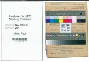 Entnazifizierung Paul Uwis , geb. 17.02.1903 (Regierungsbeamter)