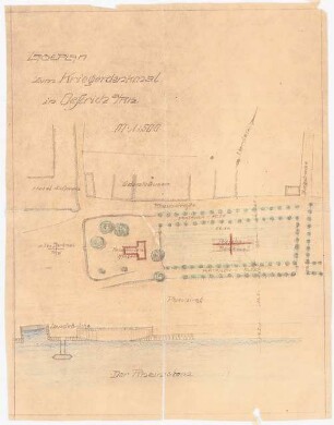 Kriegerdenkmal, Oestrich: Lageplan 1:500