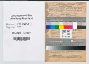 Entnazifizierung Gustav Beeftink, geb. 11.02.1892 (Postbeamter)
