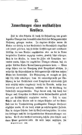 Anmerkungen eines musikalischen Revisors