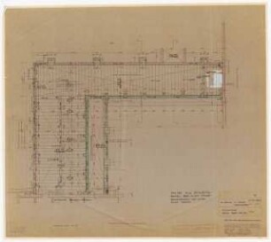 Technische Universität Berlin Elektrotechnische Institute, 2. Bauabschnitt: Schalplan Decke Kellergeschoss 1:50