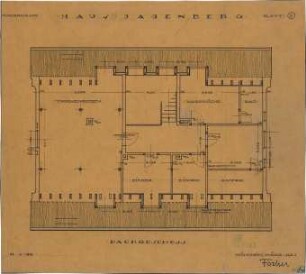 Fischer, Theodor; München, Arcisstr. 20; Haus Jagenberg - Grundriss DG