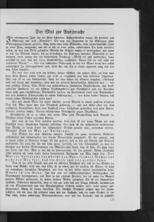 Der Mut zur Aussprache