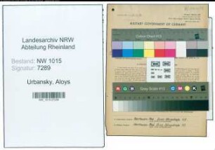 Entnazifizierung Aloys Urbansky , geb. 01.04.1910 (Spediteur)