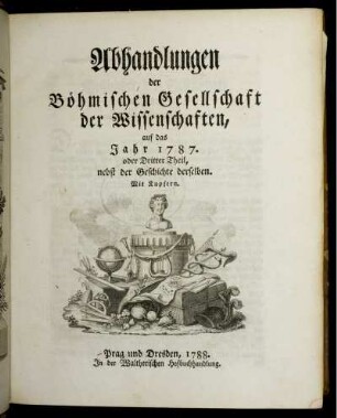 3 602160391: Abhandlungen der Böhmischen Gesellschaft der Wissenschaften in Prag. 3