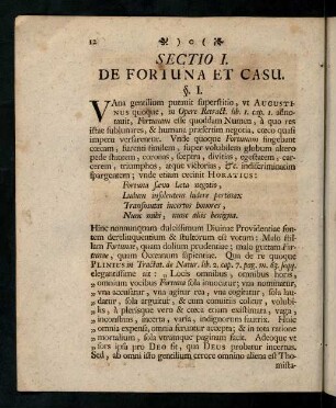12-21, Sectio I. De Fortuna et Casu.