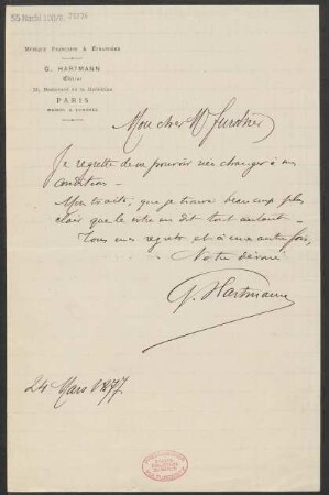Brief an Adolph Fürstner : 24.03.1877