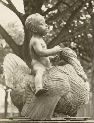 Dresden, Italienisches Dörfchen, Putto auf einem Truthahn reitend