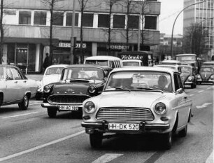Rushour. Stockender Verkehr