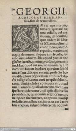 GEORGII AGRICOLAE BERMANNUS, sive de re metallica.