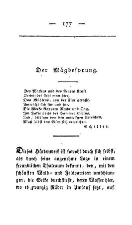 Der Mägdesprung.