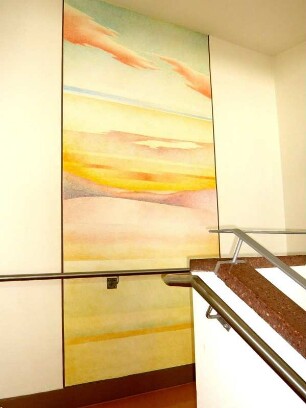 Wandbild über 3 Etagen/ Etage 2 Sana Klinik Borna