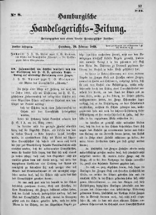 No. 8. 20. Februar 1869