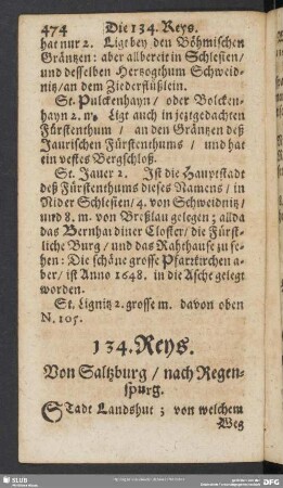 134. Reys. Von Saltzburg, nach Regenspurg