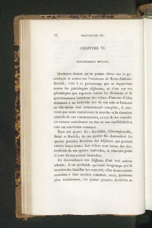 Chapitre VI. Organisation Sociale.