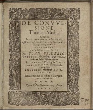 De Convulsione Themata Medica
