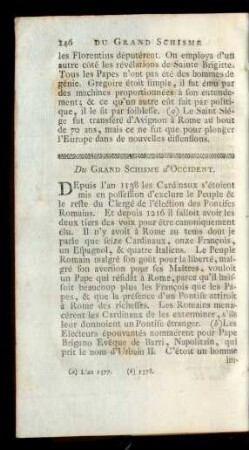 Du Grand Schisme d'Occident.