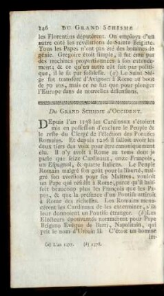 Du Grand Schisme d'Occident.