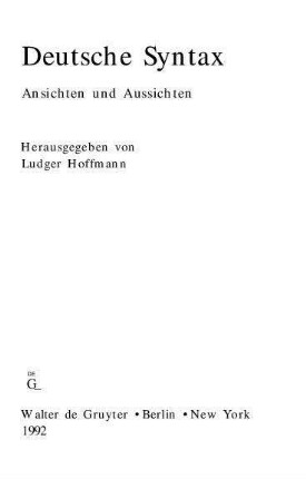 Zum Begriff des Satzes