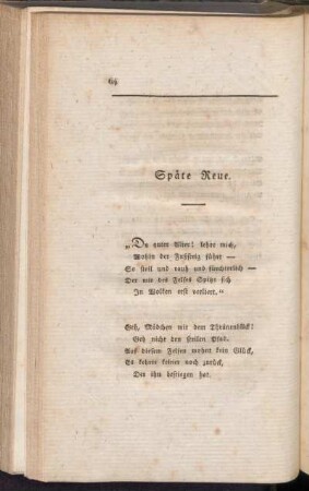 Späte Reue