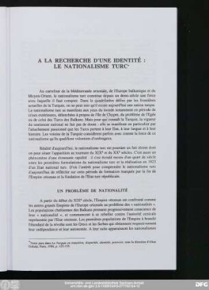 [I. La quête de l'identité]