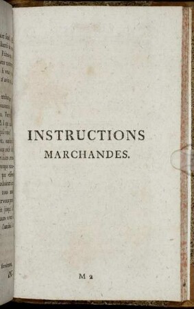 Instructions Marchandes.