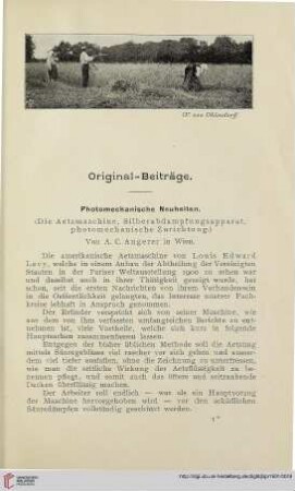 15: Photomechanische Neuheiten : (die Aetzmaschine, Silberabdampfungsapparat, photomechanische Zurichtung)
